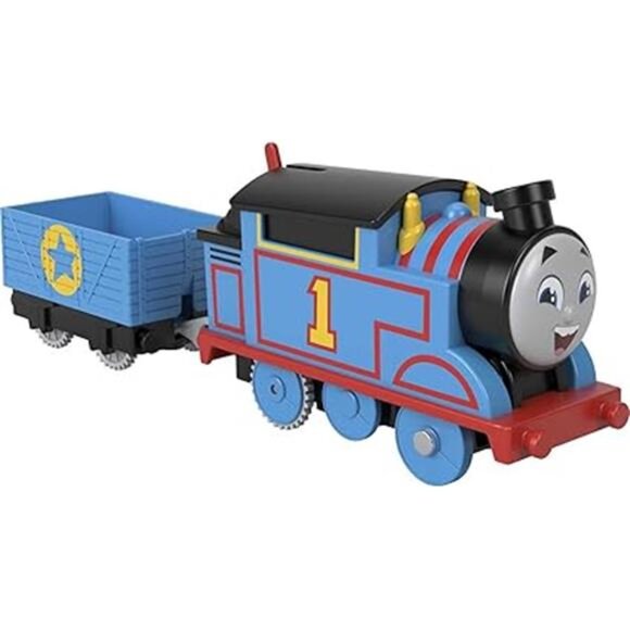 Thomas & Friends Motorized Toy Train Thomas Battery-Powered Engine with Cargo - Picture 7 of 7
